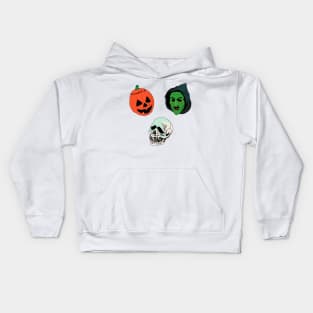 Silver Shamrock Mask Set Kids Hoodie